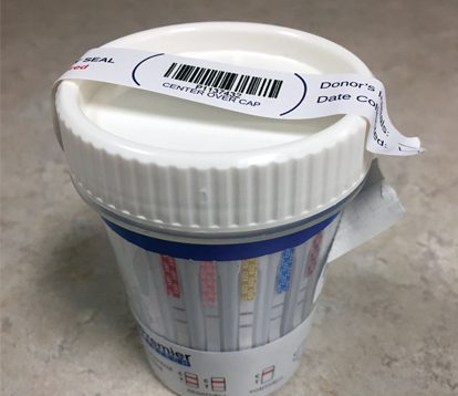 OralTox drug test broken tamper seal indicator