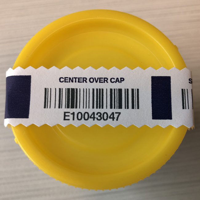 OralTox center-over-cap shipping sample chain of custody