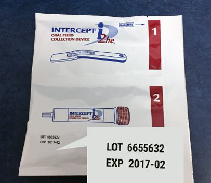 Drug test device expiration date check