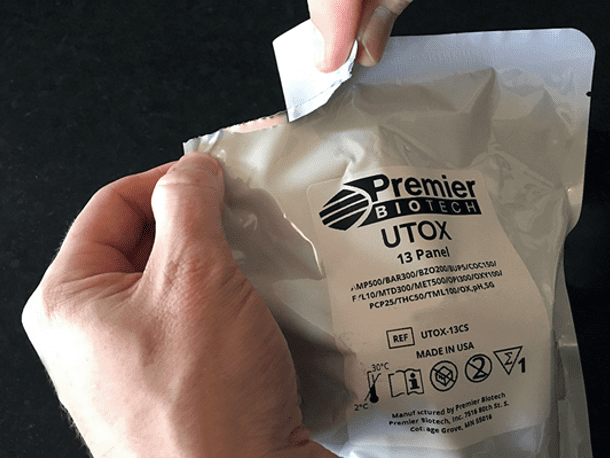 Opening OralTox oral fluid drug test package