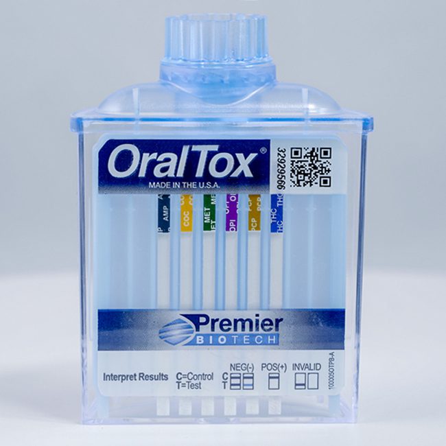 OralTox rapid oral fluid drug testing device by Premier Biotech
