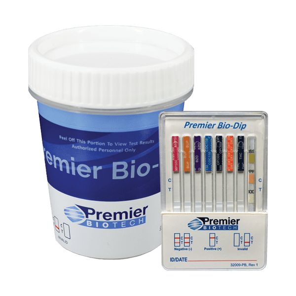 Premier Bio-Cup and Premier Bio-Dip urine drug testing devices