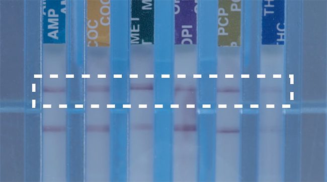 OralTox drug test control line result reading