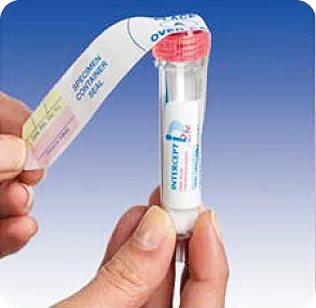 OralTox drug test tamper-evident seal process